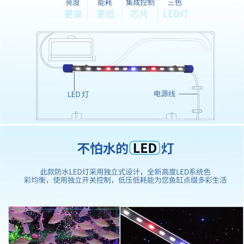 松宝小型鱼缸水族箱客厅家用造景超白玻璃鱼缸小型生态桌面金鱼缸