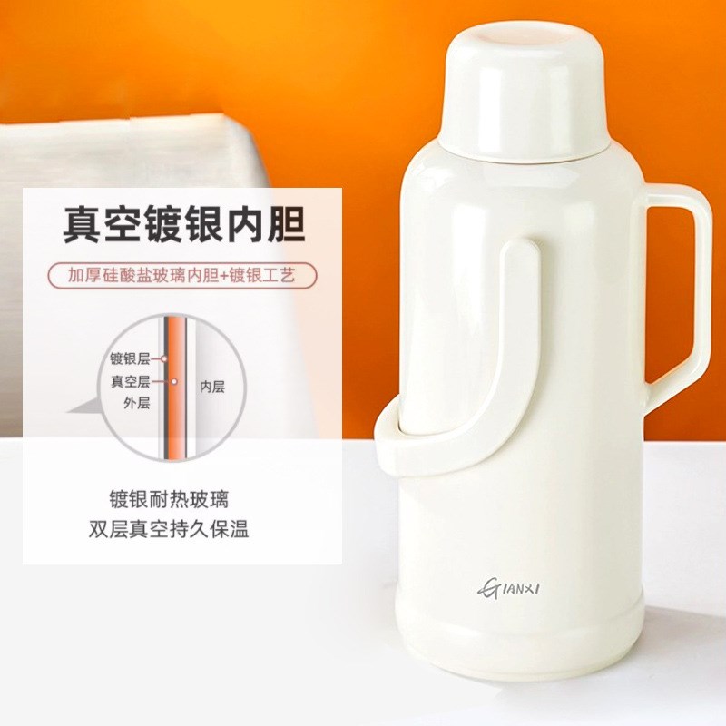 家用老式塑料外壳加厚加宽提手保温水壶 学生宿舍用大容量热水