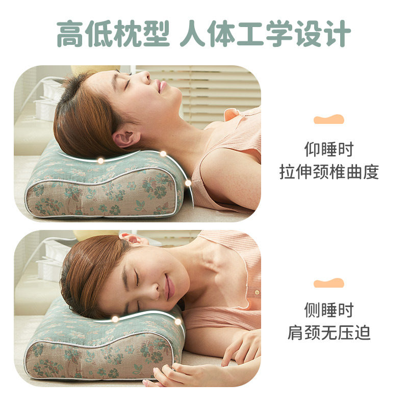 艾洛琳全荞麦皮颈椎枕成人睡觉专用护颈枕单人薰衣草助睡眠硬枕头