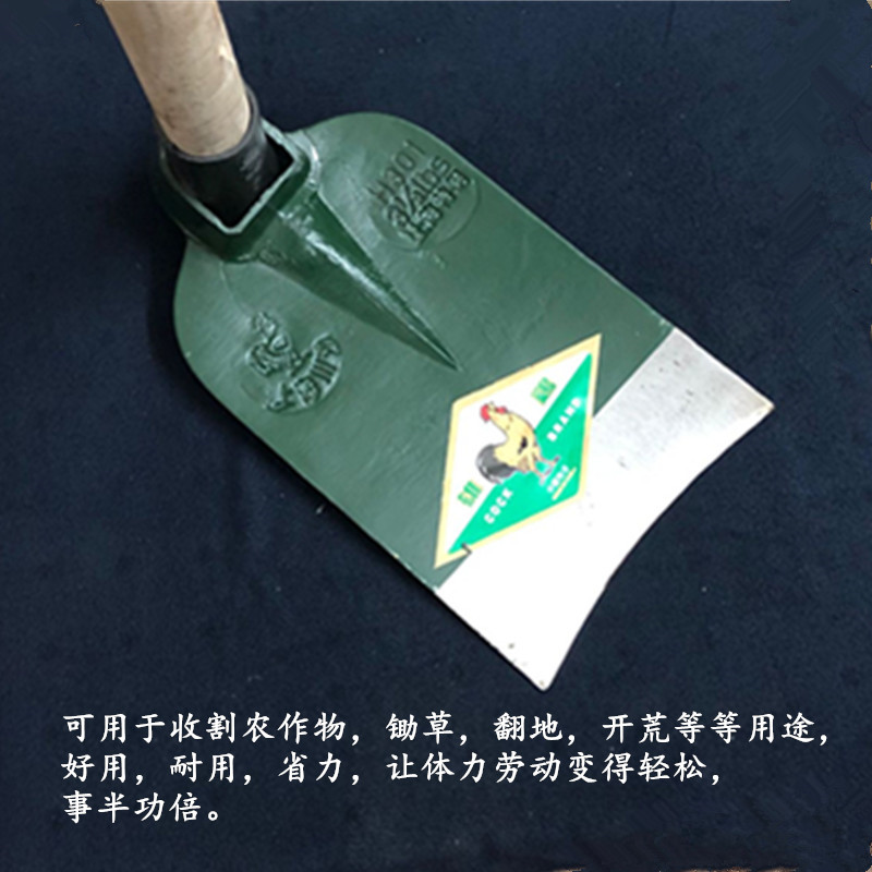绿色鸡公锄头优质钢大锄头种菜翻土农用锄头除草锄农具园林大钢帮