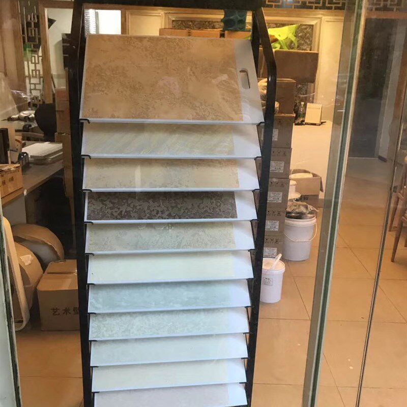 400*600供应真石漆样板架艺术漆展板硅藻泥涂料展示架300手提板架