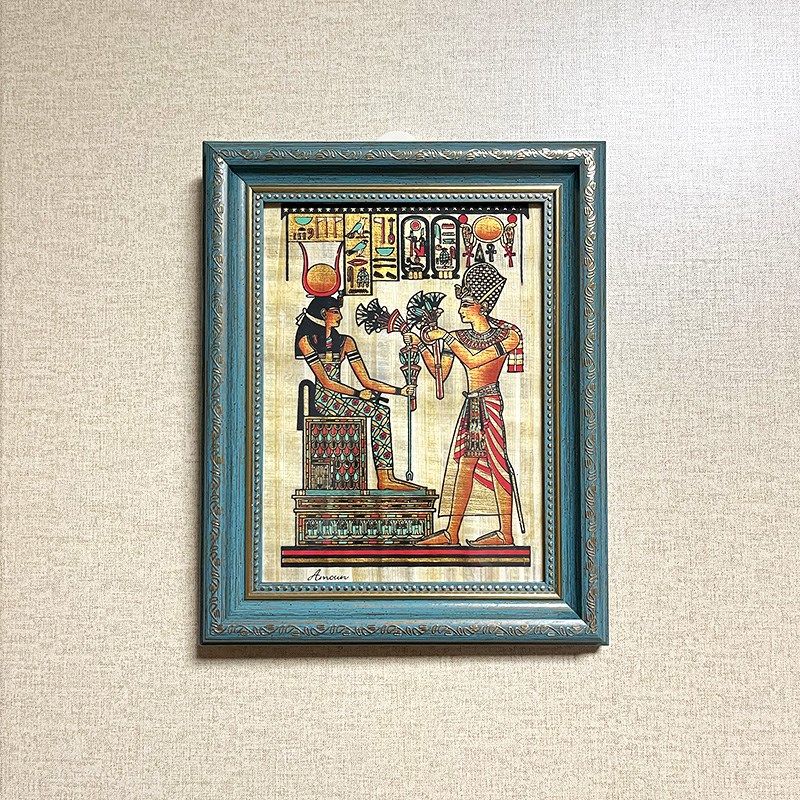 埃及手绘纸莎草画相框莎草纸画沙草画草纸画旅游纪念品特产伴手礼