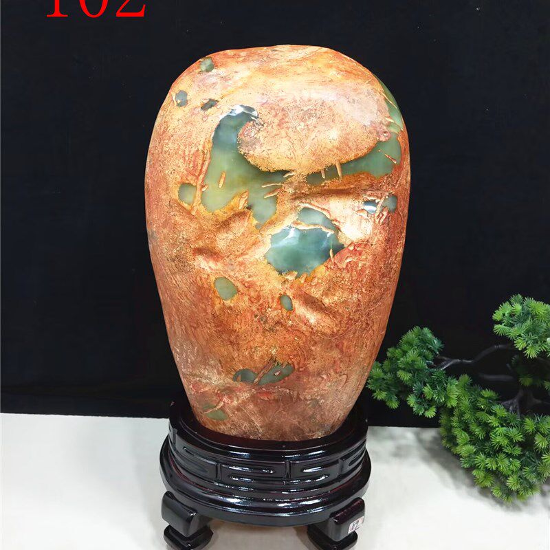 包邮精品石头岫岩玉岫玉原石奇石玉石家居装饰客厅玄关办公室摆件