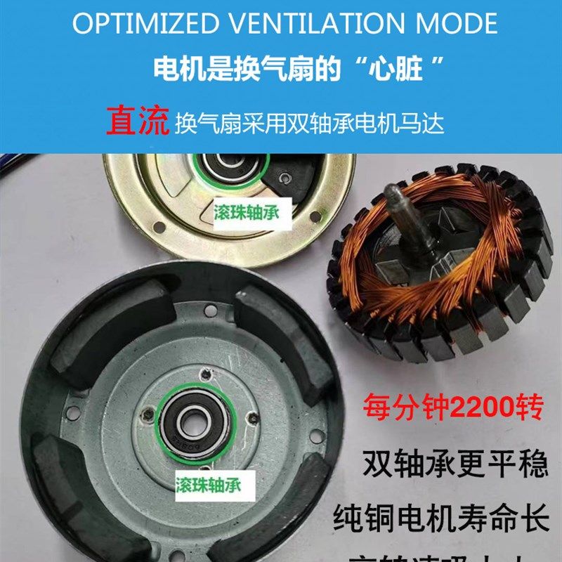 48V60V电动车吸油烟夜市摆摊烧烤抽烟扇加高支架强力换气排烟扇