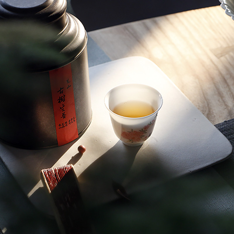 谈得来手绘新彩茶杯花神杯主人杯茶席功夫茶具樱桃佛手碧桃清新杯