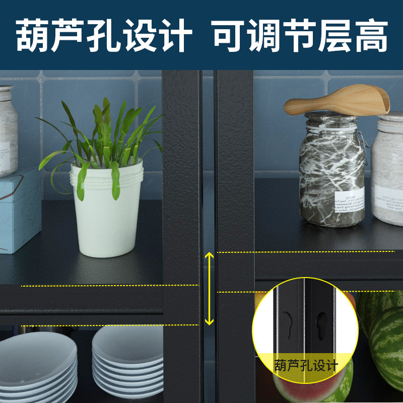 烤漆五层家用立架碳钢厨房置物货架落地杂物架整理储物多层收纳架