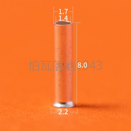 EN-1008裸铜管 管形裸端子 铜管 冷压 铜连接管GT型 2000只