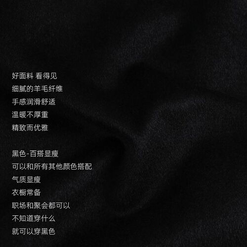 黑色秋冬半身裙 羊毛绒呢保暖A版直筒包臀显瘦修身短中超长小黑裙