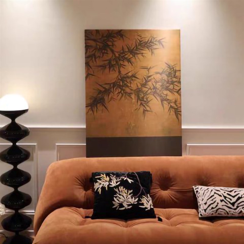 极简中古风客厅餐厅挂画中式花鸟油画布装饰画百蝶图法式中国壁画