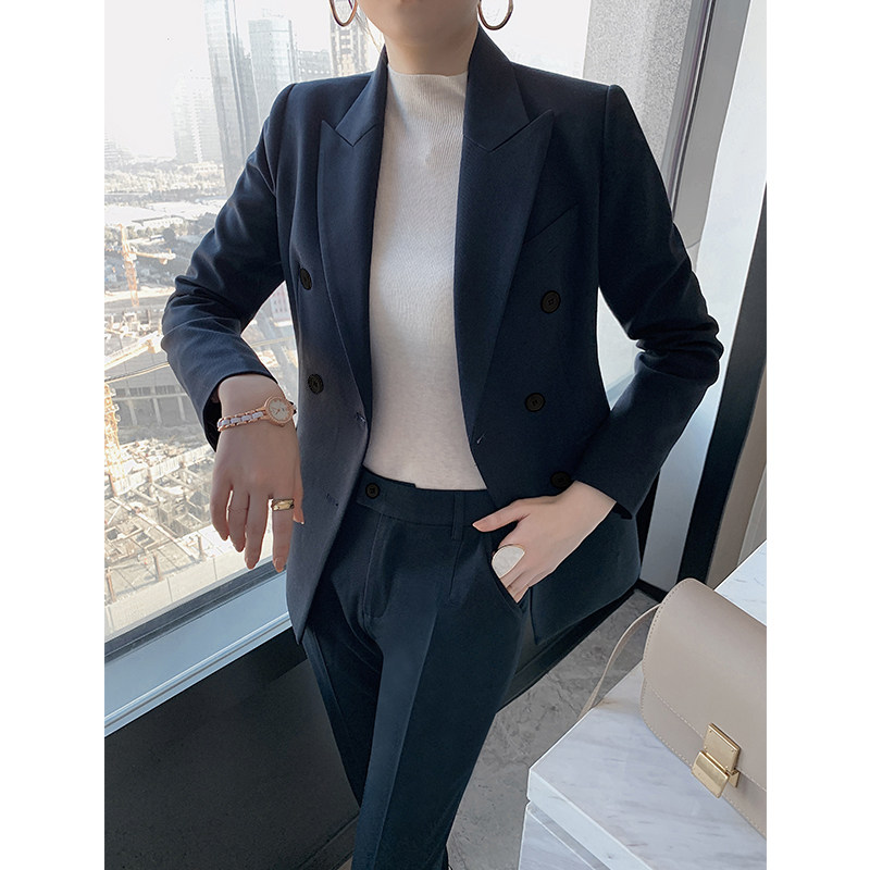 休闲西装外套女高级感上班服气质女神范工作服时尚小个子西服套装