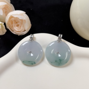 2平安扣吊坠天然缅甸A货翡翠多样性发一件 YM1305 老爸评测