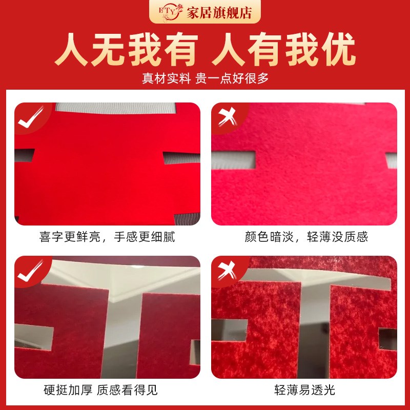 厨房喜字贴结婚专用贴门婚房布置欢喜玻璃贴纸推拉门新婚房装饰图片
