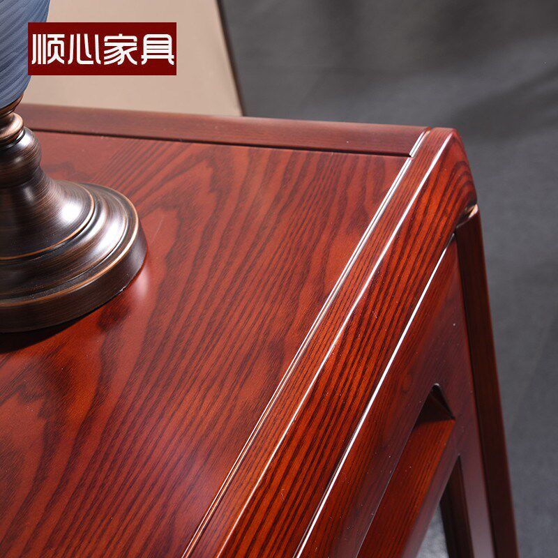 顺心家具实木餐边柜中式家用橱柜置物柜厨房柜子水曲柳餐厅储物柜