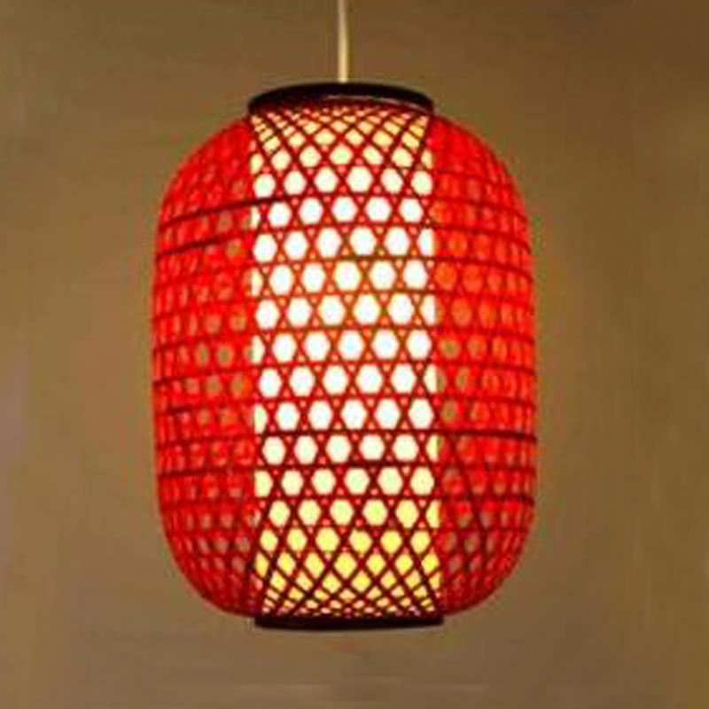 中式田园复古斗笠吊灯餐厅竹编仿古草帽农家乐咖啡厅个性创意吊灯