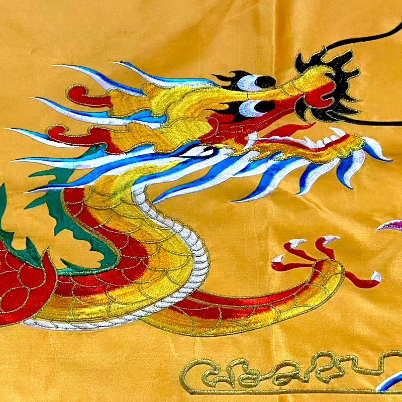 道法自然桌围供桌布围台布案布围裙帘1234米双龙戏珠道堂装饰绣品