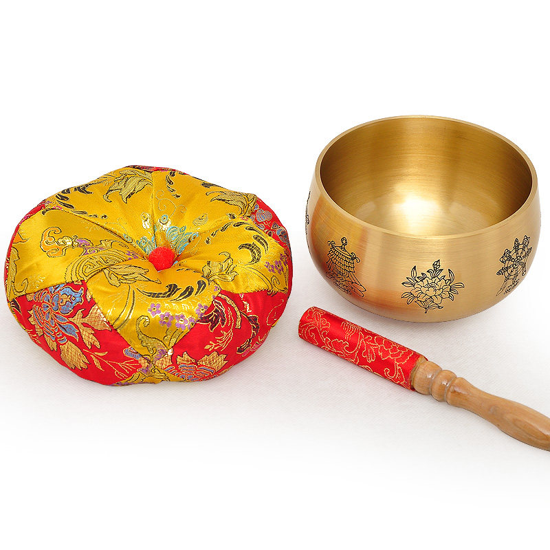 黄铜日式精品铜磬佛音碗钵寺庙法器磬碗垫子引磬引庆铜庆工艺品
