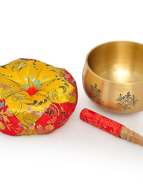 黄铜日式精品铜磬佛音碗钵寺庙法器磬碗垫子引磬引庆铜庆工艺品