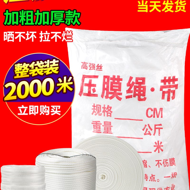 养殖大棚专用压膜线绳子压膜绳防老化绳子束带绳绷带绑带温室配件