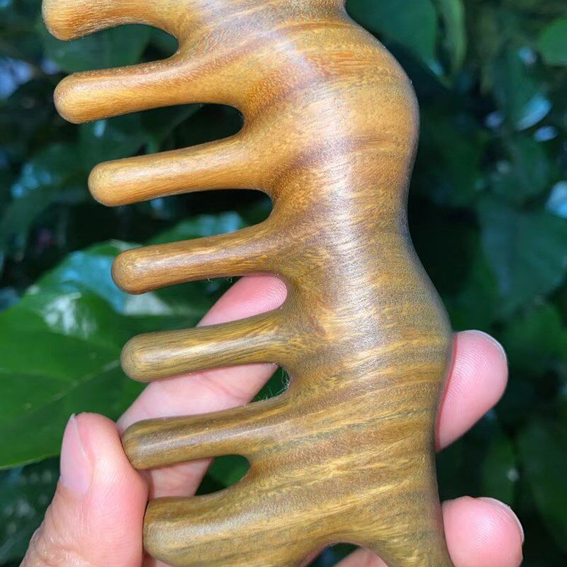 长柄28齿黄铜木柄经络刷带脉全身通用揉腹仪肚子按摩器瘦小腿刮沙