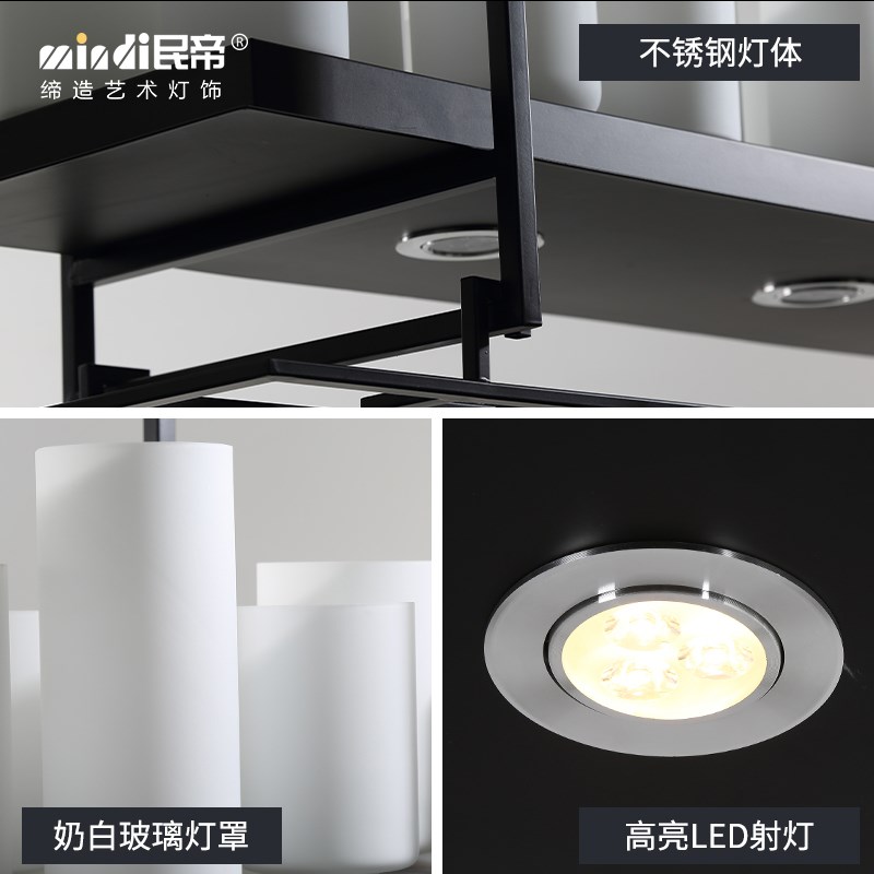 北欧灯具长形餐厅吊灯创意酒杯酒吧灯个性开放式厨房吧台烛台吊灯