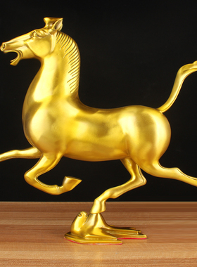 铜马踏飞燕摆件 方底铜马踏飞燕摆件配底座