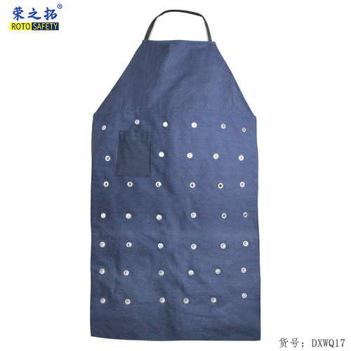 玻璃厂专用铁环防割围裙护臂加厚牛仔透气耐磨防玻璃铁板钢板划伤