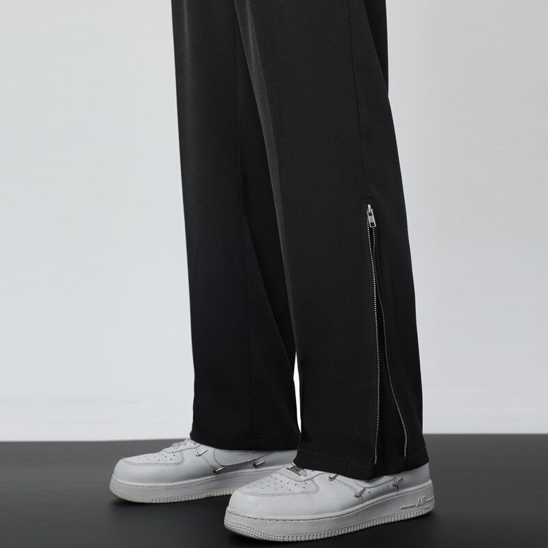 春夏加长版休闲西裤男120cm直筒裤脚拉链微喇叭长裤190高个子110