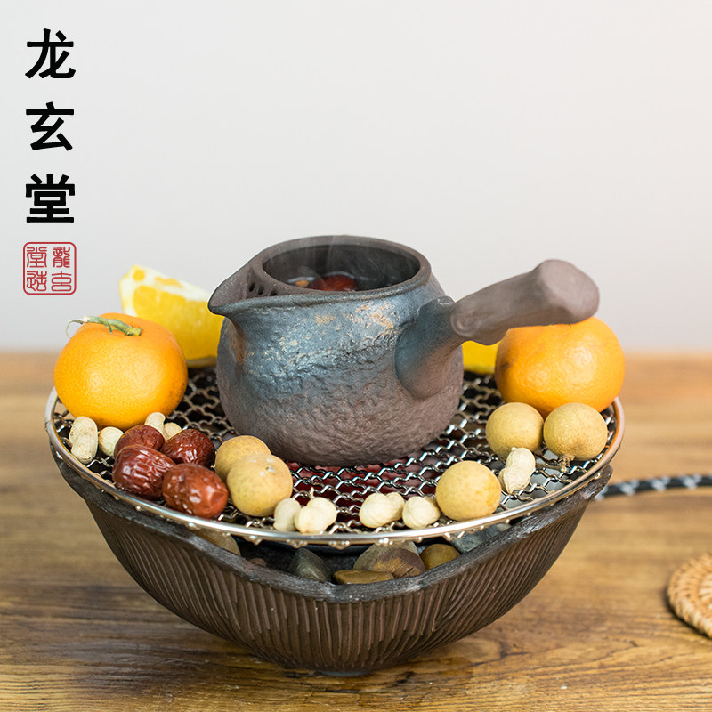 新中式围炉烤茶煮茶器云南西北罐罐茶壶烤水果电陶炉子室内家用