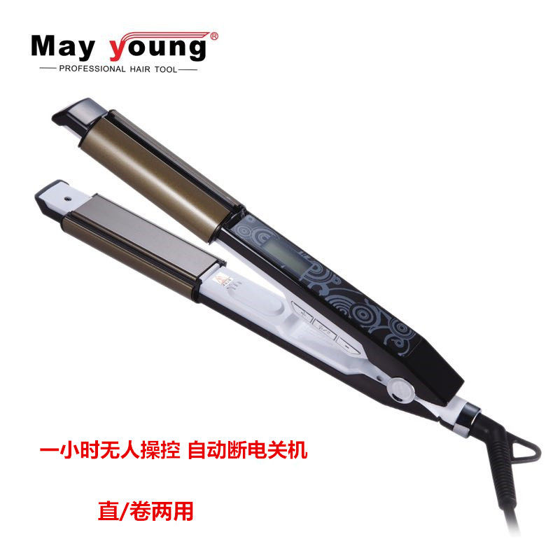 美扬夹板拉直板直发卷发两用陶瓷刘海烫发电夹板内扣卷发棒直发器