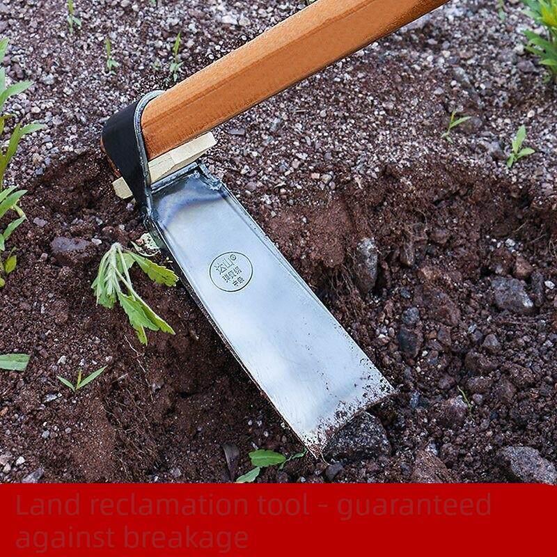 老式弹簧钢农用锄头家用种菜锰钢一体挖地开荒工具挖笋专用大锄头