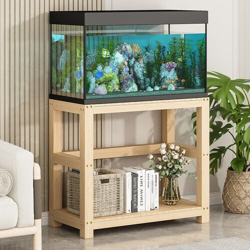 实木鱼缸架子底座底柜多层鱼缸桌子家用水族箱支架水缸承重放置台
