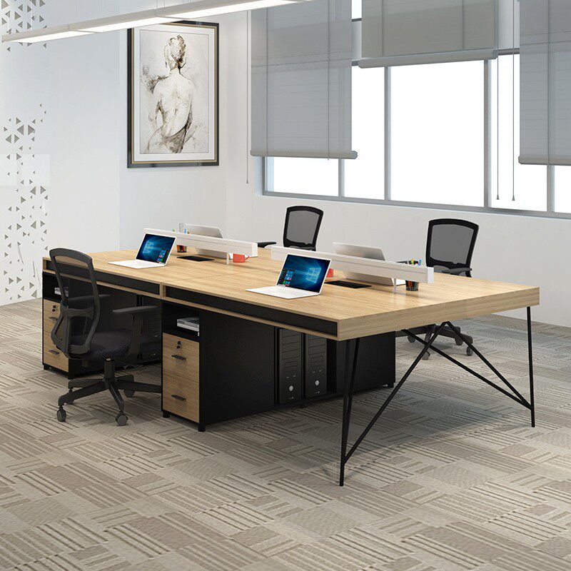 办公桌椅组合 简约现代工位2/4四人位办公室家具电脑办工职员桌子