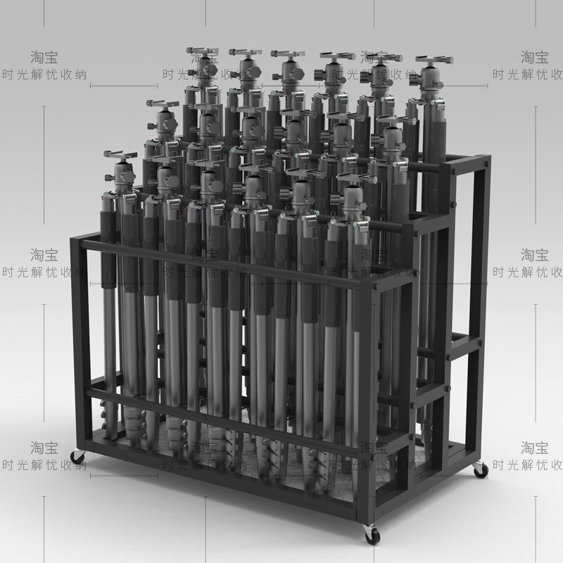 影棚收纳箱拍照背景纸背景架可移动多格收纳柜三脚灯架背景布收纳