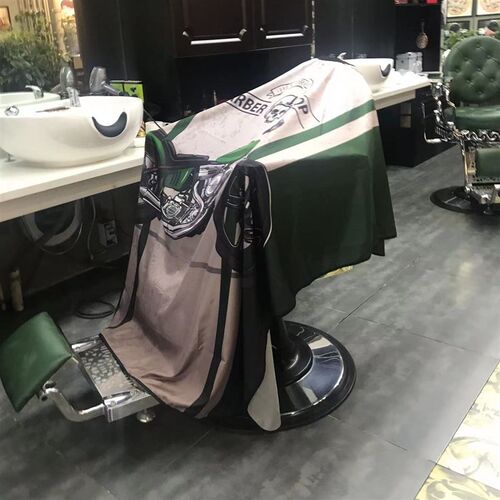龙珠barbershop加大理发店专用围布防水防静电不沾发男士理发店