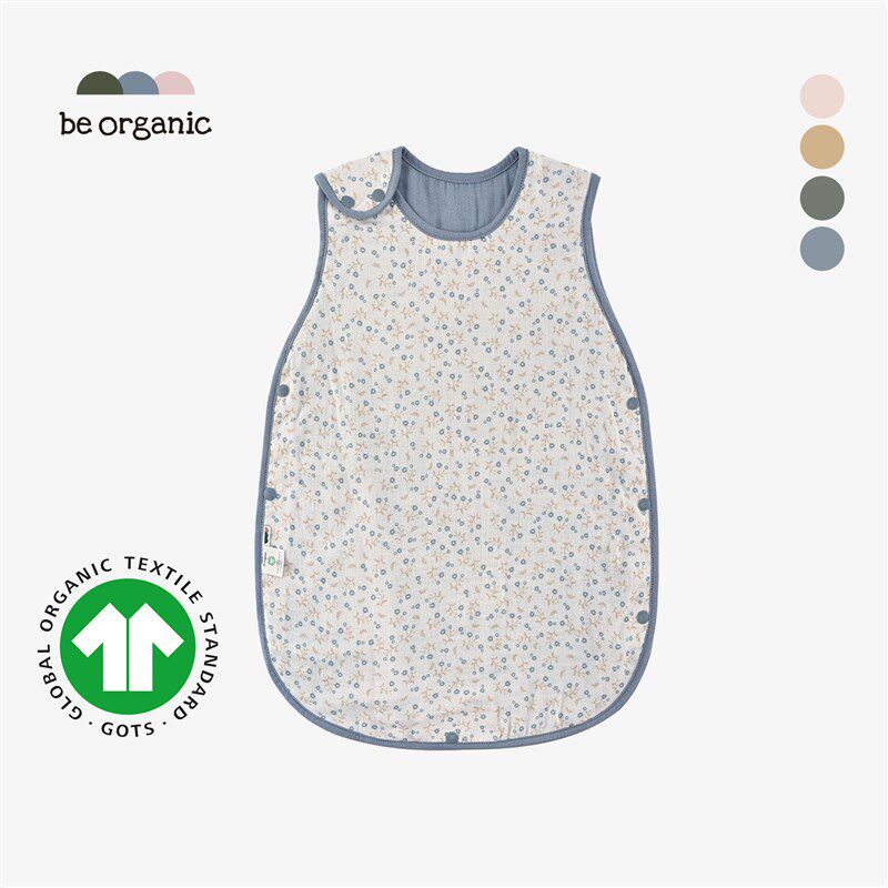 be organic【有机棉纱布睡袋】婴幼儿童宝宝四季通用防踢被新款