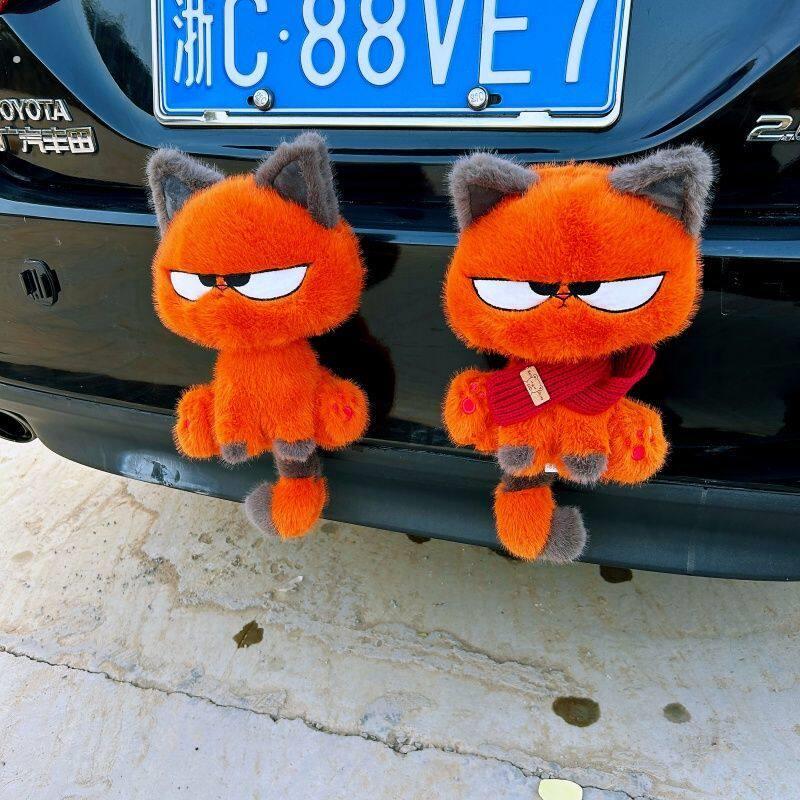 车外玩偶装饰品大号高冷橘猫汽车车尾玩偶装饰后备箱玩偶车身摆件