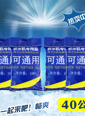 汇思曼软水盐全屋净水软水机专用盐10kg*4包地暖锅炉水处理软水盐
