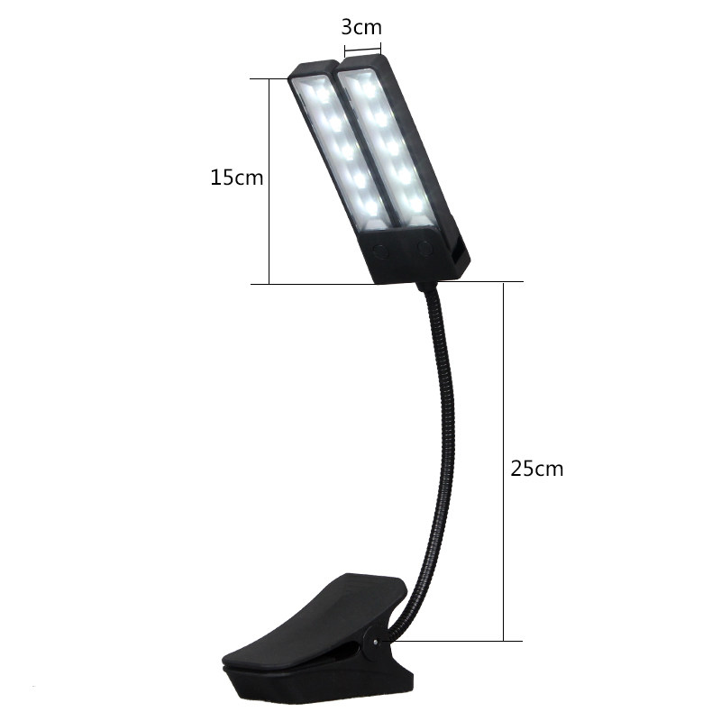 谱架灯 led 充电可折叠钢琴灯 谱台灯 小夜灯 读书灯宿舍床头夹灯