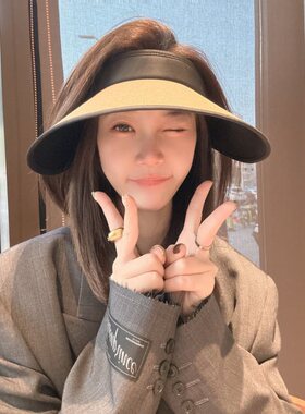 友友帽业新升级加大Plus帽遮阳帽黑胶不勒头空顶帽2-10防晒太阳帽