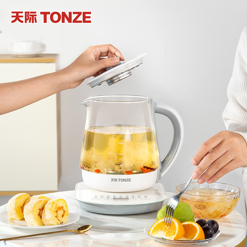 天际 多功能全自动加厚玻璃养生壶分体电热水煮花茶烧水壶正品
