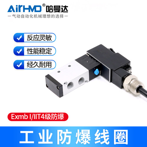 TY131-09系列防爆线圈4V210 410 4M310-08DC24VAC220V电磁阀9mm孔