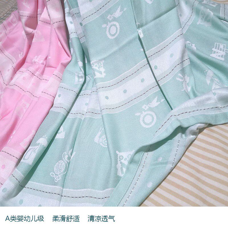 婴儿竹纤维冰丝毯宝宝夏季盖毯薄夏凉搭午睡毯儿童幼儿园小盖被
