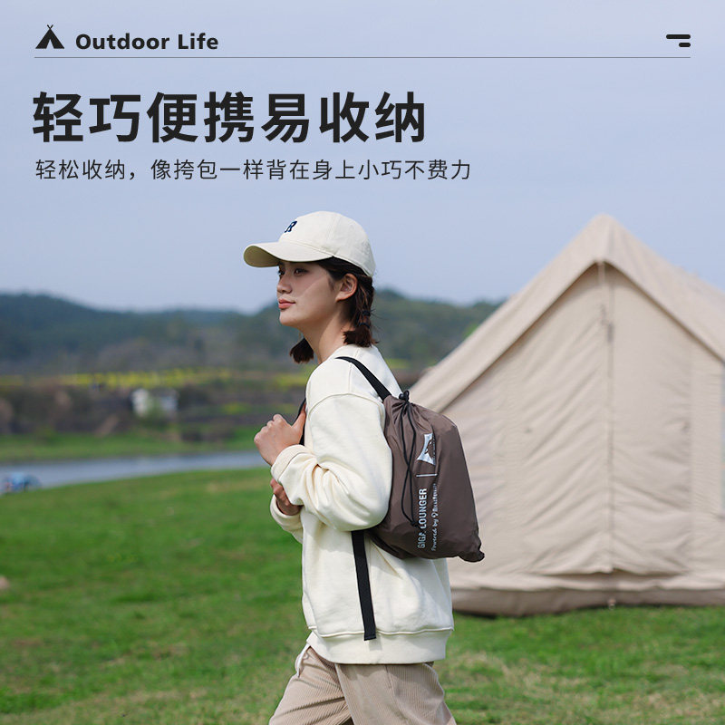 自动充气沙发户外露营便携式气垫床懒人午休家用充气床垫空气躺椅