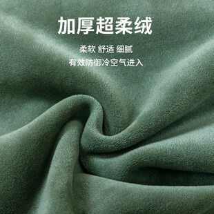 男士保暖裤加厚加绒冬季棉裤紧身大码秋裤棉毛裤高腰带护膝打底裤