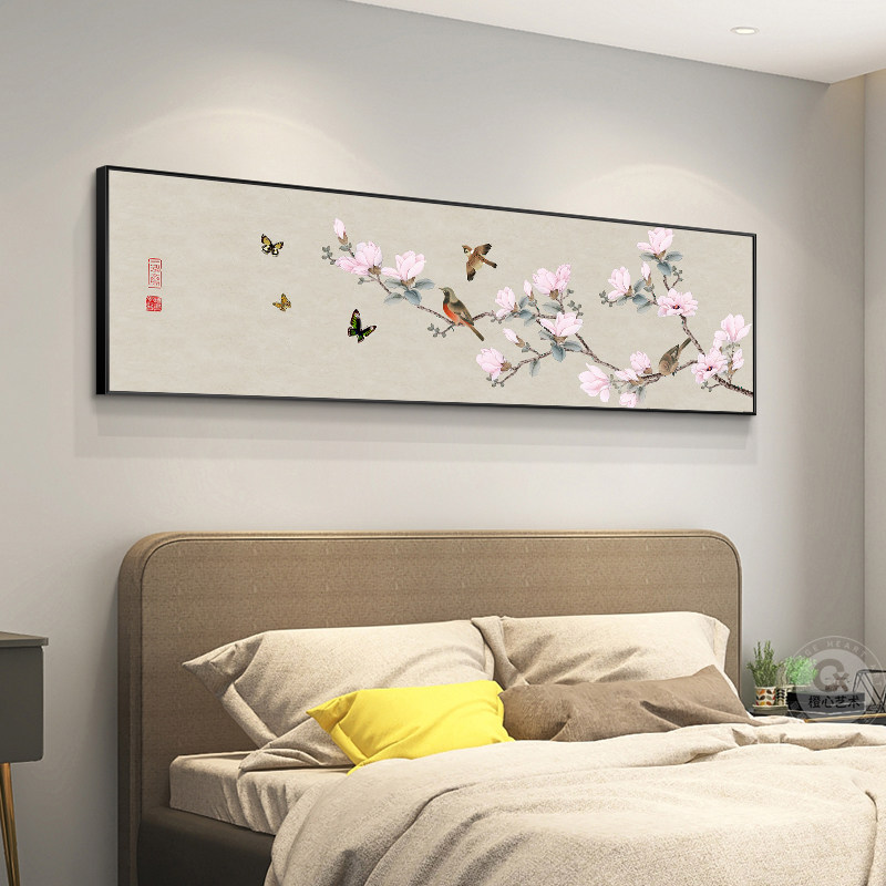 新中式卧室装饰画主卧床头挂画房间茶室客厅沙发背景墙壁画字画
