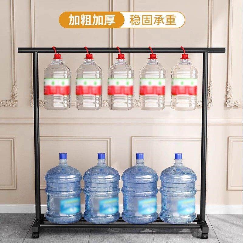 2026年新款落地衣架服装店展示架落地式挂衣水管晾衣架钢管龙门架图片