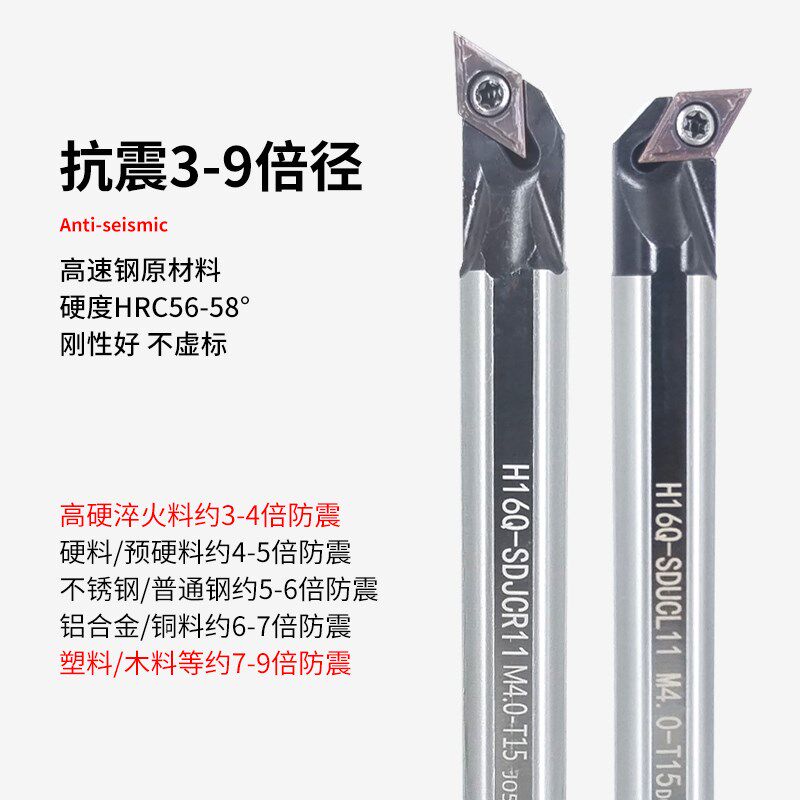 95度高速钢数控内孔刀杆镗孔车刀H08J/H10K/H12L/H16Q-SDXCR11/07