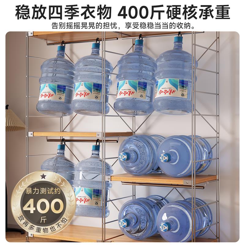 卧室转角衣柜开放式挂衣帽架子L型货架置物架床尾多功能收纳储物