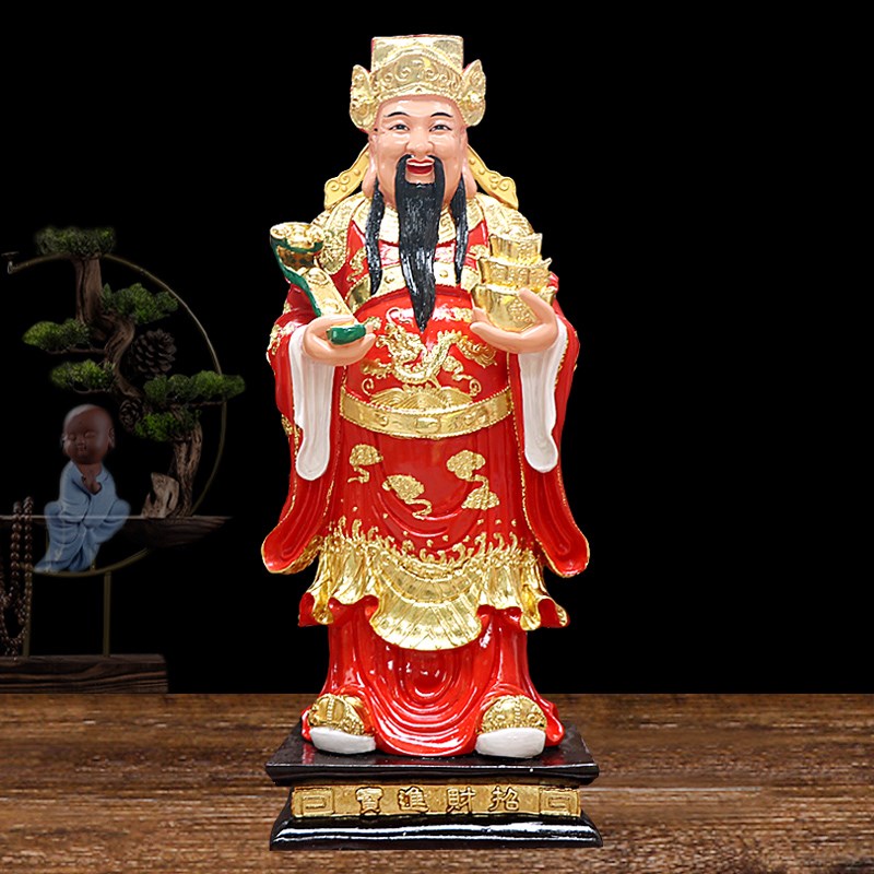 站财神爷佛像招财家用供奉摆件店铺公司乔迁开业树脂比干文财神像