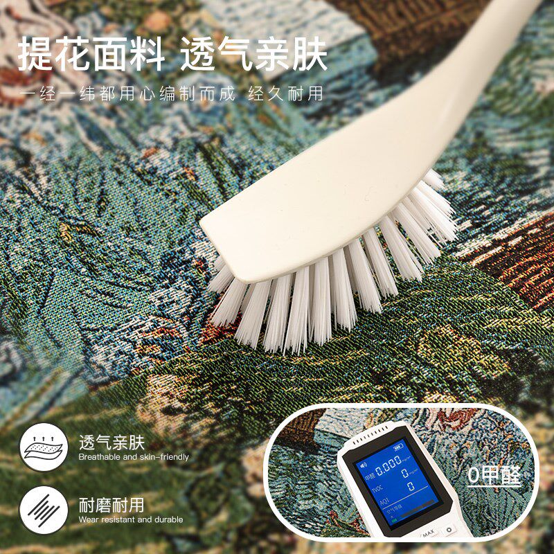 梵高星空系列懒人沙发可躺可睡民族风格民宿填充颗粒坐垫布艺豆袋